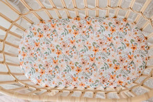 Small Oval/Moses/Snoo Fitted Waterproof Sheet | Bloom - Bambella Designs