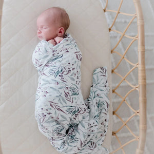 Bamboo Cotton Muslin Swaddle Wrap | Botanical - Bambella Design