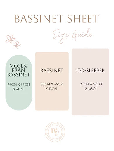 Small Oval/Moses/Snoo Fitted Waterproof Sheet | Turtle Bay - Bambella Designs