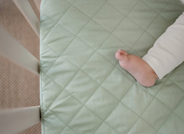 Waterproof Cot Sheet & Mattress Protector - Fern - Bambella Designs