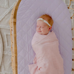 Bamboo Cotton Muslin Swaddle Wrap | Primrose - Bambella Designs