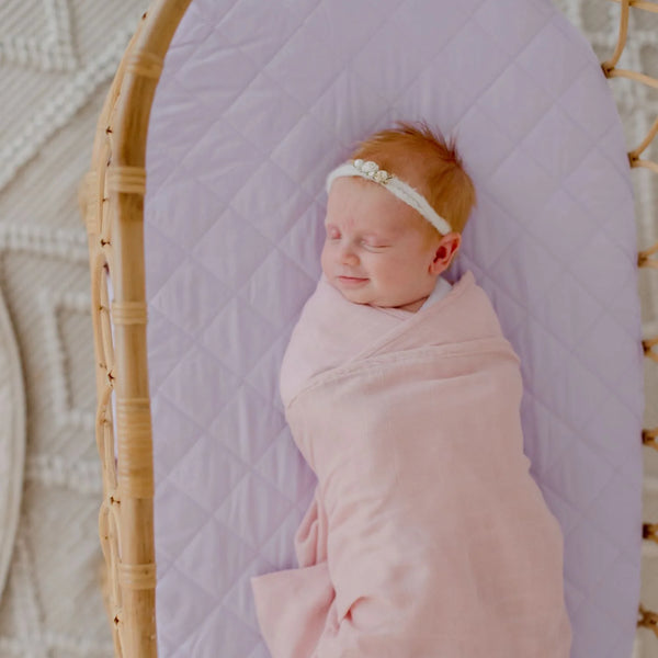 Bamboo Cotton Muslin Swaddle Wrap | Primrose - Bambella Designs