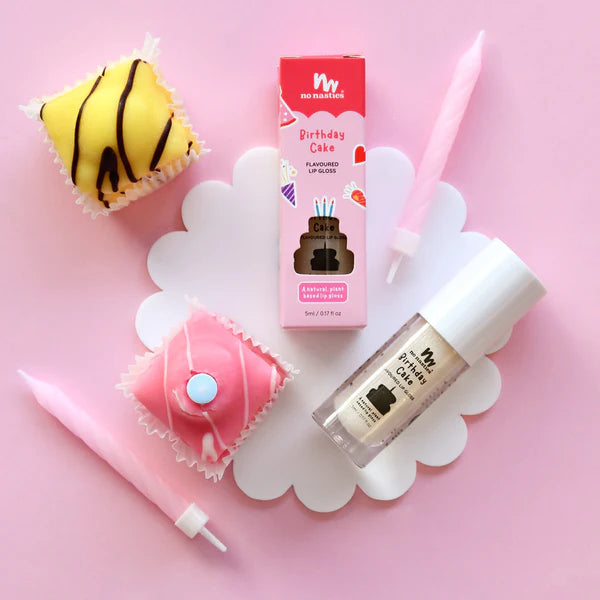 Natural Kids Lip Gloss Wand - Birthday Cake - No Nasties