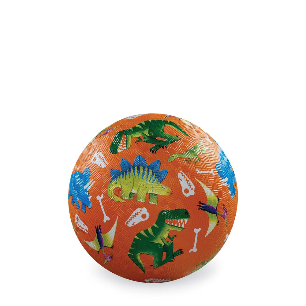 5 inch Playground Ball - Dino Dig Orange - Crocodile Creek