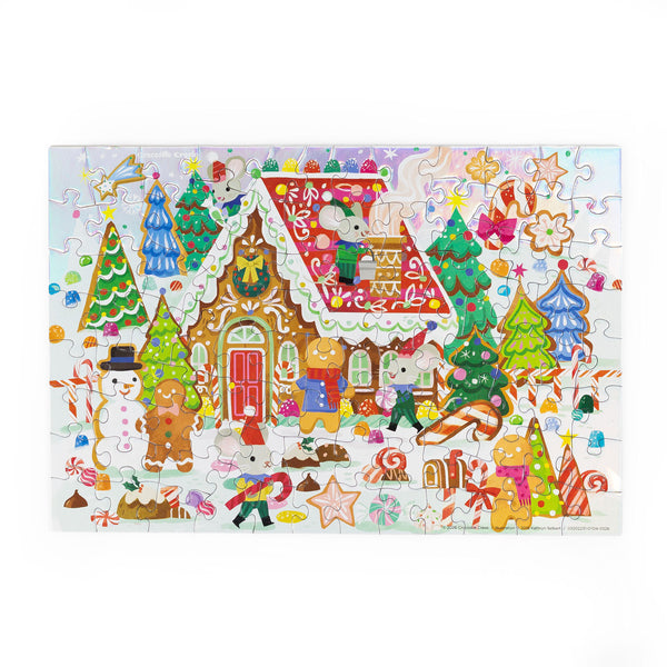 Holographic 100 pc - Gingerbread House - Crocodile Creek