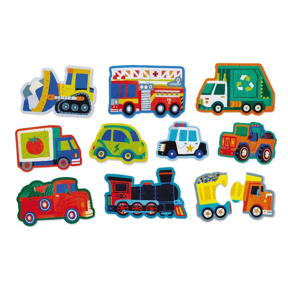 Let's Begin Puzzle 2 pc - Vehicles (Box) - Crocodile Creek