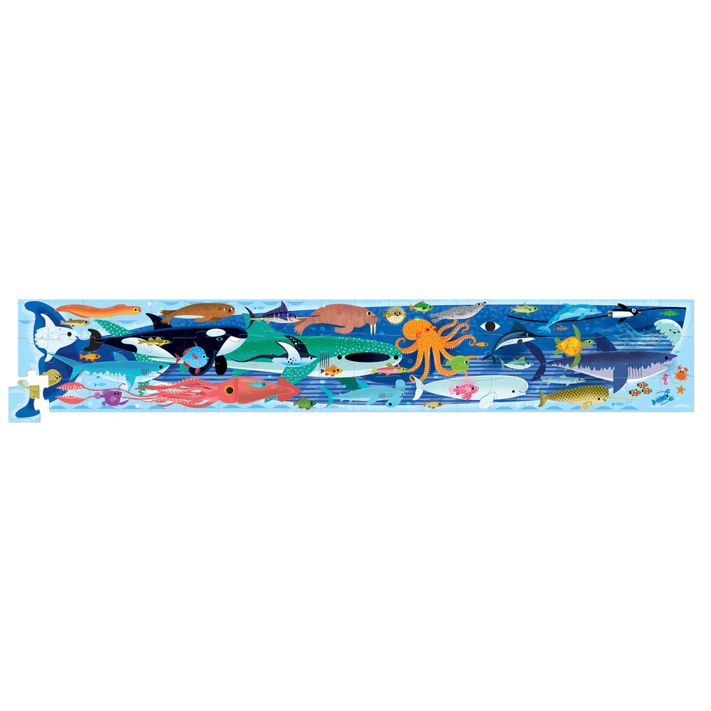 Super Duper Long Puzzle 60 pc - Ocean - Crocodile Creek