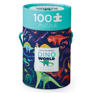 36 Animal Puzzle 100 pc - Dino World - Crocodile Creek