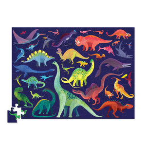 36 Animal Puzzle 100 pc - Dino World - Crocodile Creek