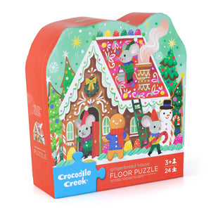 Classic Floor Puzzle 24 pc - Gingerbread House - Crocodile Creek