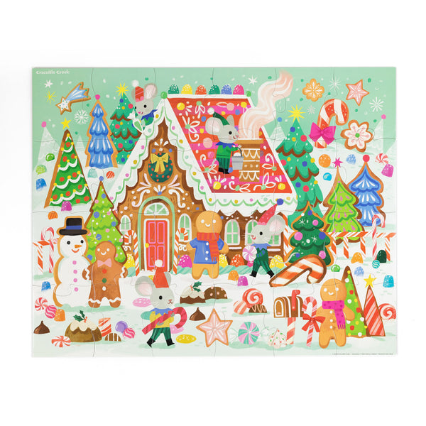Classic Floor Puzzle 24 pc - Gingerbread House - Crocodile Creek