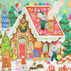 Classic Floor Puzzle 24 pc - Gingerbread House - Crocodile Creek