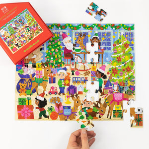 Flat House Puzzle 50 pc - Santas Workshop - Crocodile Creek