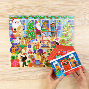 Flat House Puzzle 50 pc - Santas Workshop - Crocodile Creek