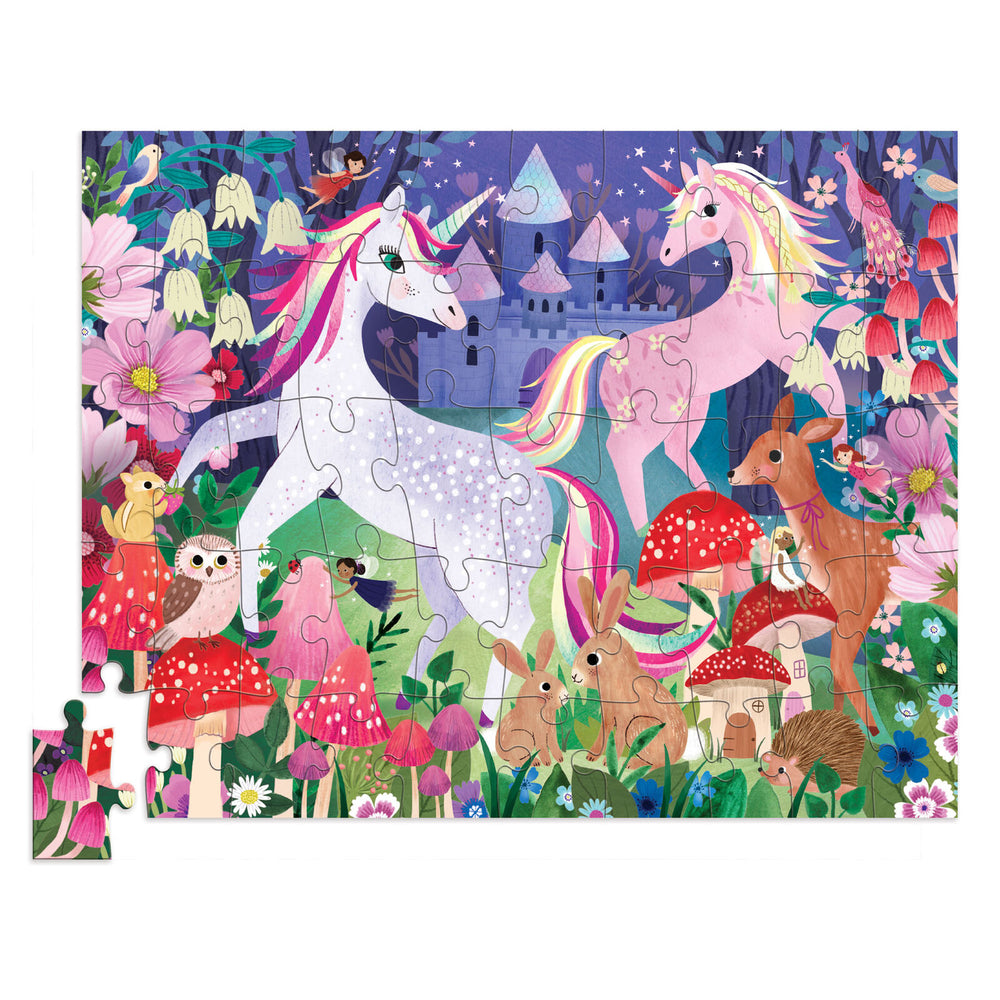 Flat House Puzzle 50 pc - Unicorn Castle - Crocodile Creek