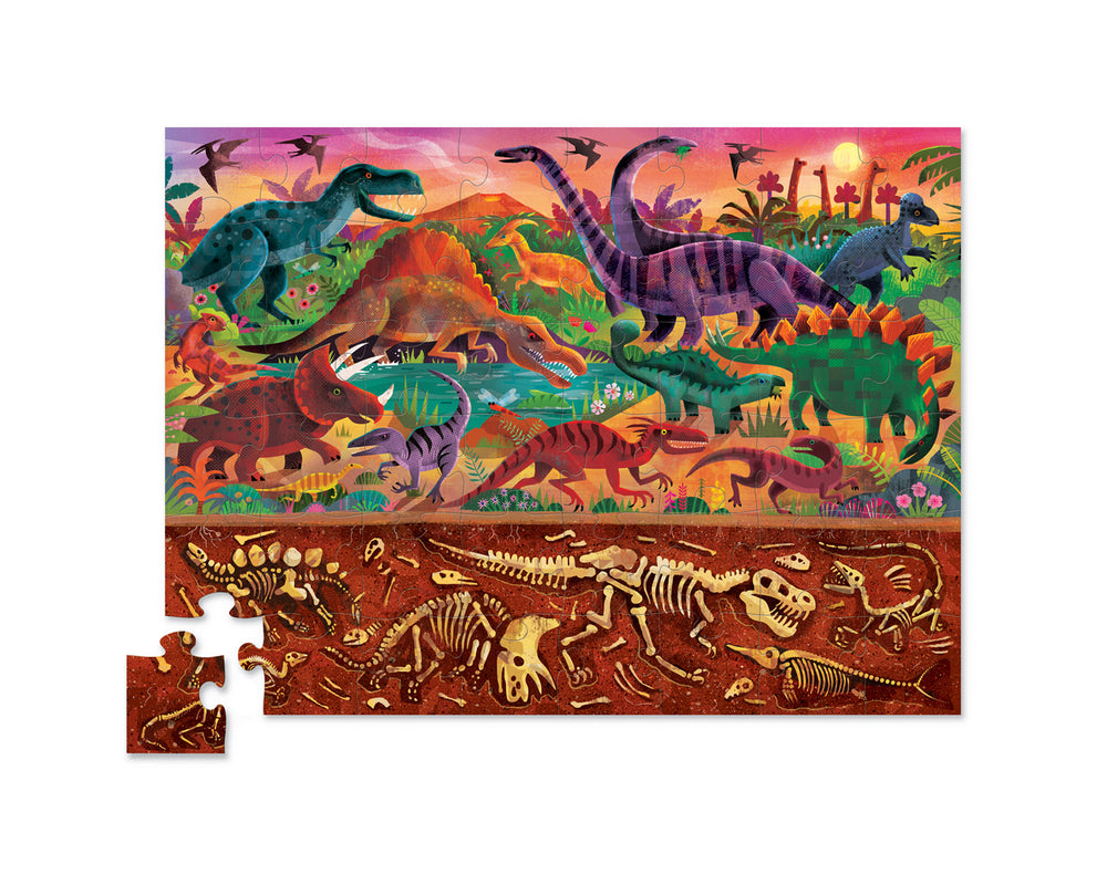 Above & Below Puzzle - 48 pc - Dinosaur World - Crocodile Creek