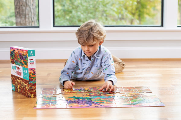 Above & Below Puzzle - 48 pc - Dinosaur World - Crocodile Creek