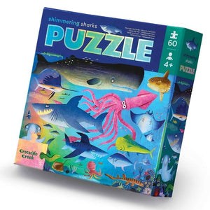 Foil Puzzle 60 pc - Shimmering Shark - Crocodile Creek