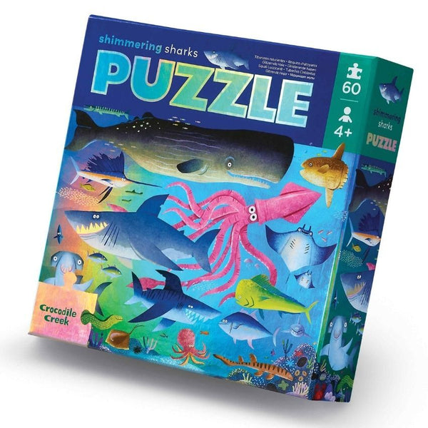 Foil Puzzle 60 pc - Shimmering Shark - Crocodile Creek