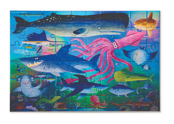 Foil Puzzle 60 pc - Shimmering Shark - Crocodile Creek