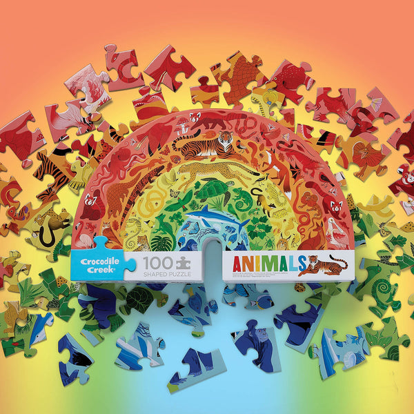 Rainbow Puzzle 100 pc - Animals - Crocodile