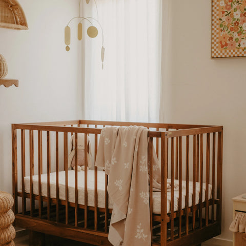 Golden Vines Organic Fitted Cot Sheet - Fox and Fallow