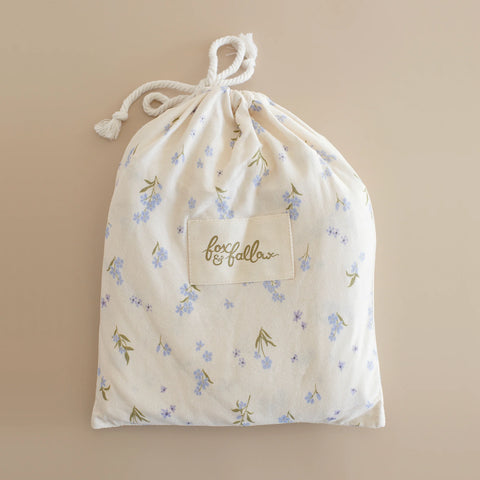 Forget-Me-Not Organic Fitted Cot Sheet - Fox and Fallow