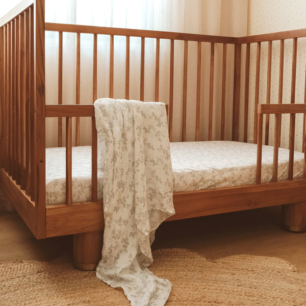 Cypress Organic Fitted Cot Sheet - Fox and Fallow