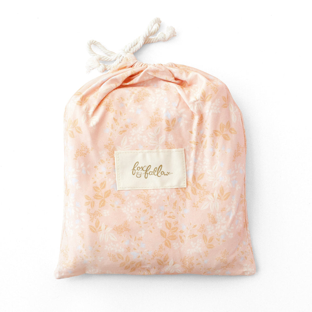 Wild Peony Organic Fitted Cot Sheet - Fox & Fallow