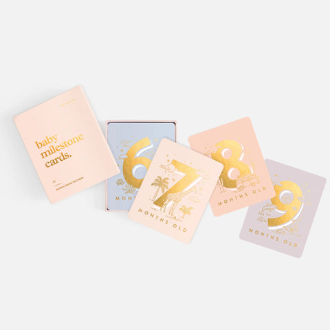 Baby Milestone Cards Cream - Fox & Fallow