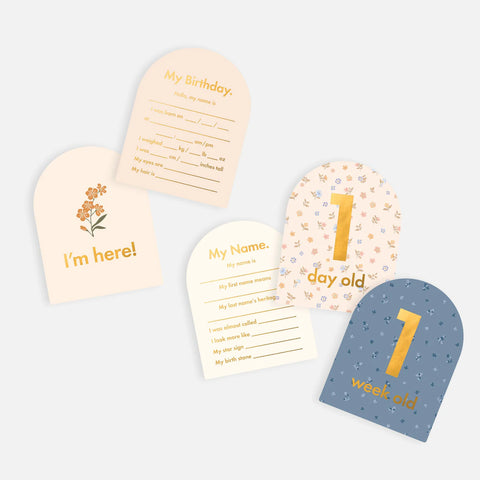 Baby Milestone Cards Broderie - Fox & Fallow