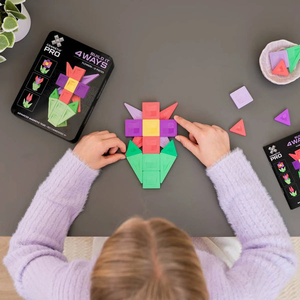 PRO Build It 4 Ways Flowers Pack - 21 Piece - Connetix