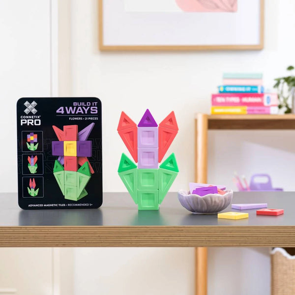 PRO Build It 4 Ways Flowers Pack - 21 Piece - Connetix