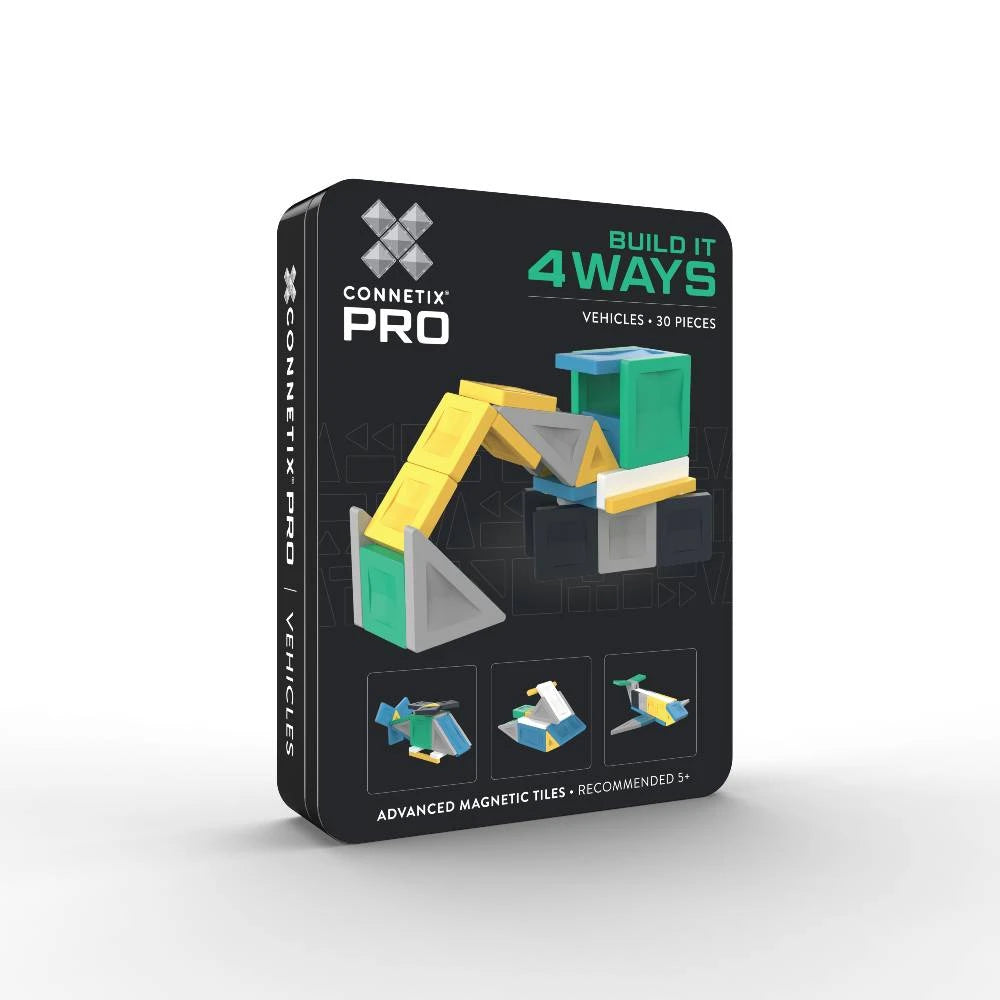 PRO Build It 4 Ways Vehicles Pack - 30 Piece - Connetix