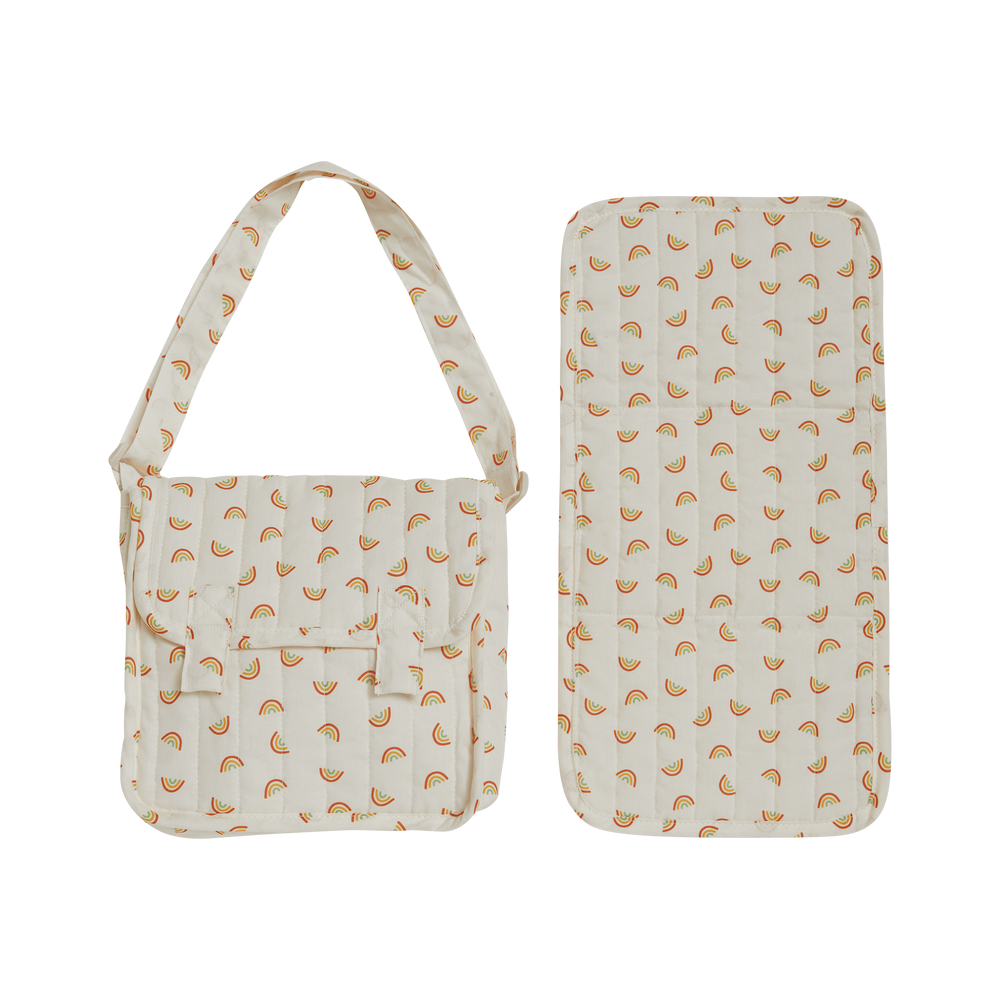 Carrie Convertible Changing Set - Rainbow Print - Olli Ella