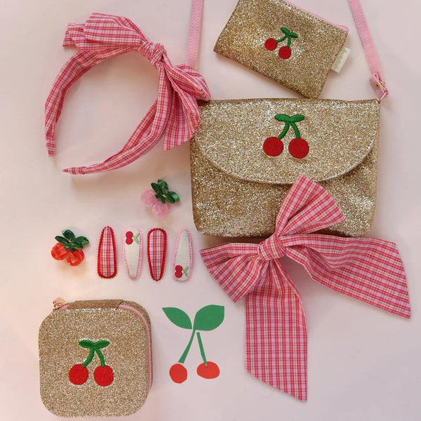 Cherry Dreams Glitter Square Jewellery Box - Rockahula Kids