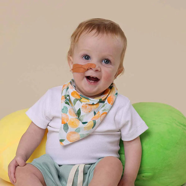 Citrus Squeeze Organic Dribble Bib - Snuggle Hunny