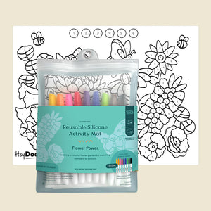 Flower Power Classic Colouring & Doodle Mat - Hey Doodle