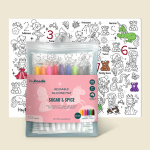 Sugar & Spice Classic Colouring & Doodle Mat - Hey Doodle