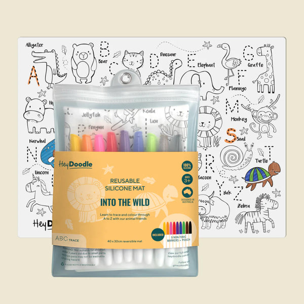 Into the Wild Classic Colouring & Doodle Mat - Hey Doodle
