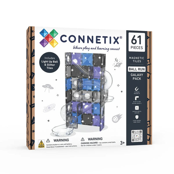 Ball Run Galaxy Pack 61 pc - Connetix Tiles