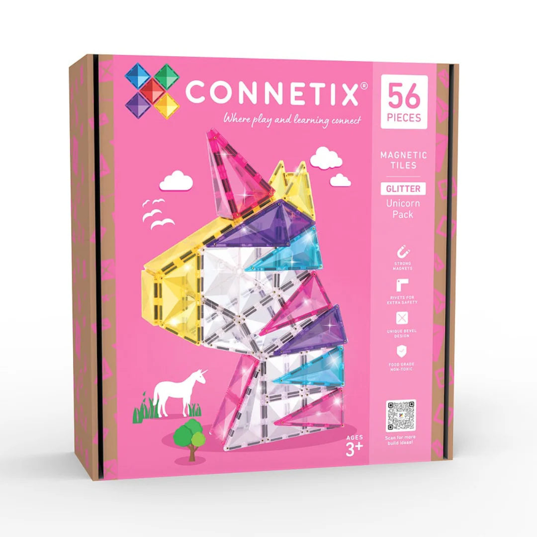 Glitter Unicorn Pack - 56 piece - Connetix