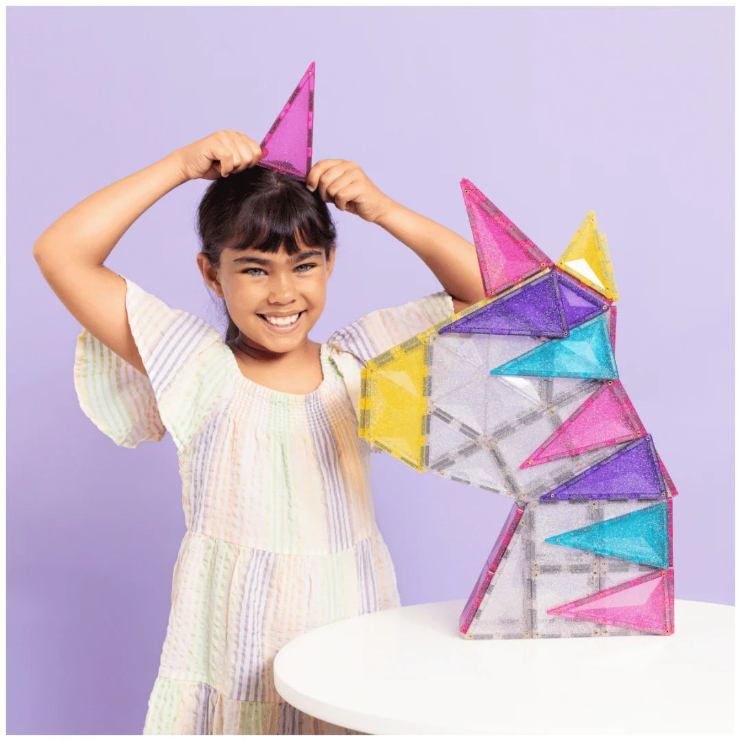Glitter Unicorn Pack - 56 piece - Connetix Glitter Unicorn Pack - 56 piece - Connetix