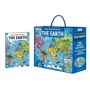 Travel, Learn and Explore - Book and 3D Puzzle Set - The Earth - Sassi