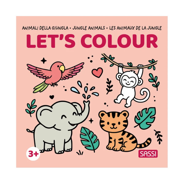 Colouring Book Square - Jungle Animals - Sassi