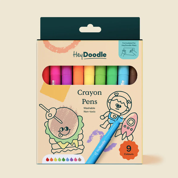 Washable Crayon Pens - Hey Doodle