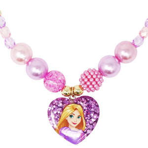 Disney Princess Rapunzel Necklace & Bracelet Set - Pink Poppy