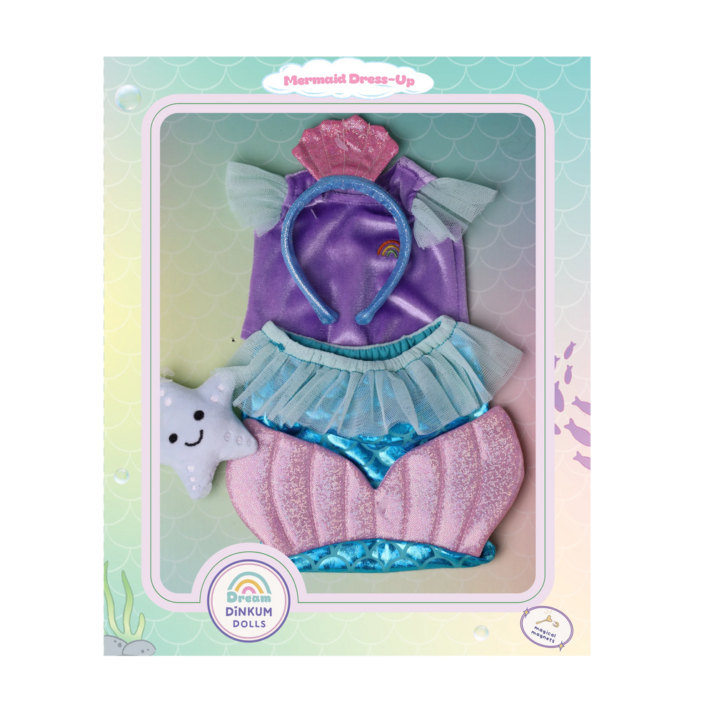 Mermaid Dress-Up - Seashell Shores Outfit Set - Dinkum Dolls