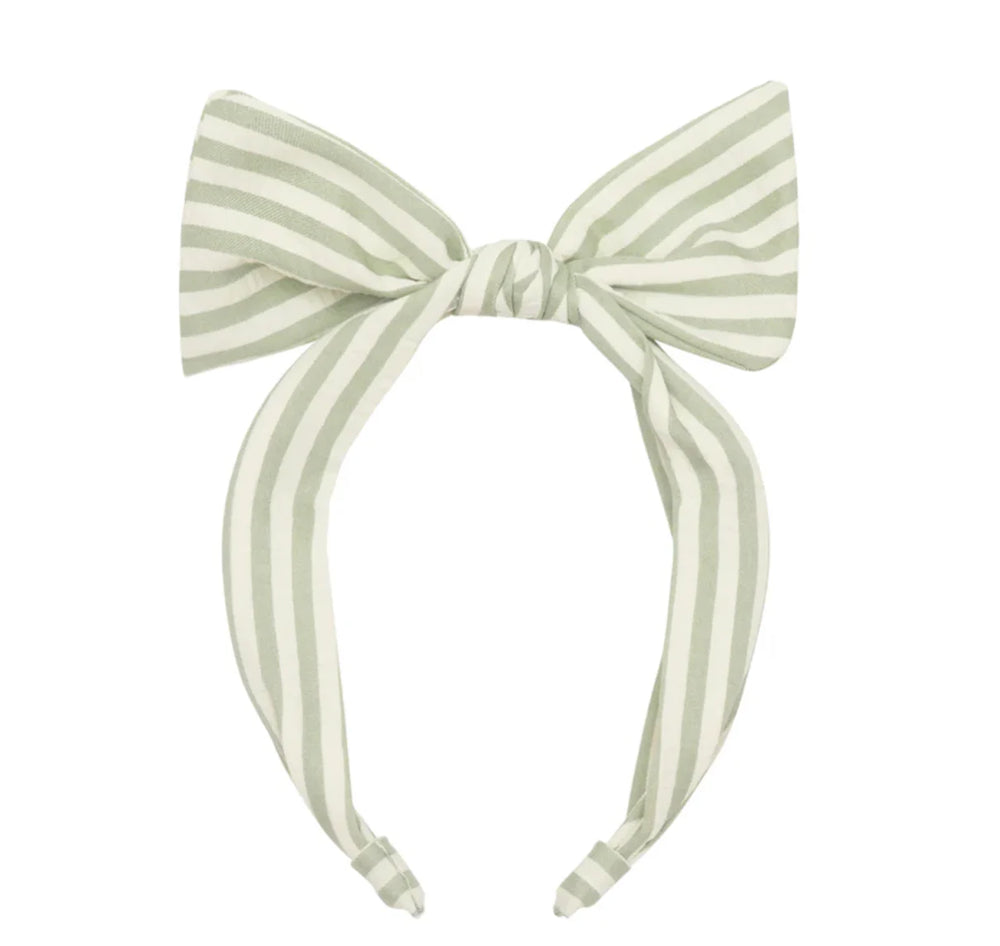 Green Stripy Tie Headband - Rockahula Kids