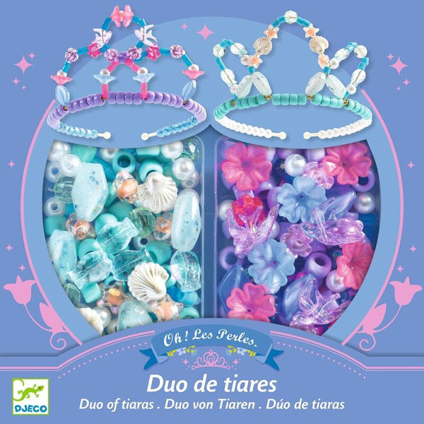 Duo of Tiaras Blue & Purple Bead Kit - Djeco